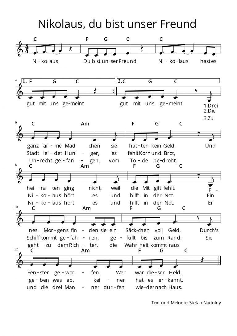 Nikolaus, du bist unser Freund Zukunftsmusik Nikolaus, du bist unser Freund Zukunftsmusik