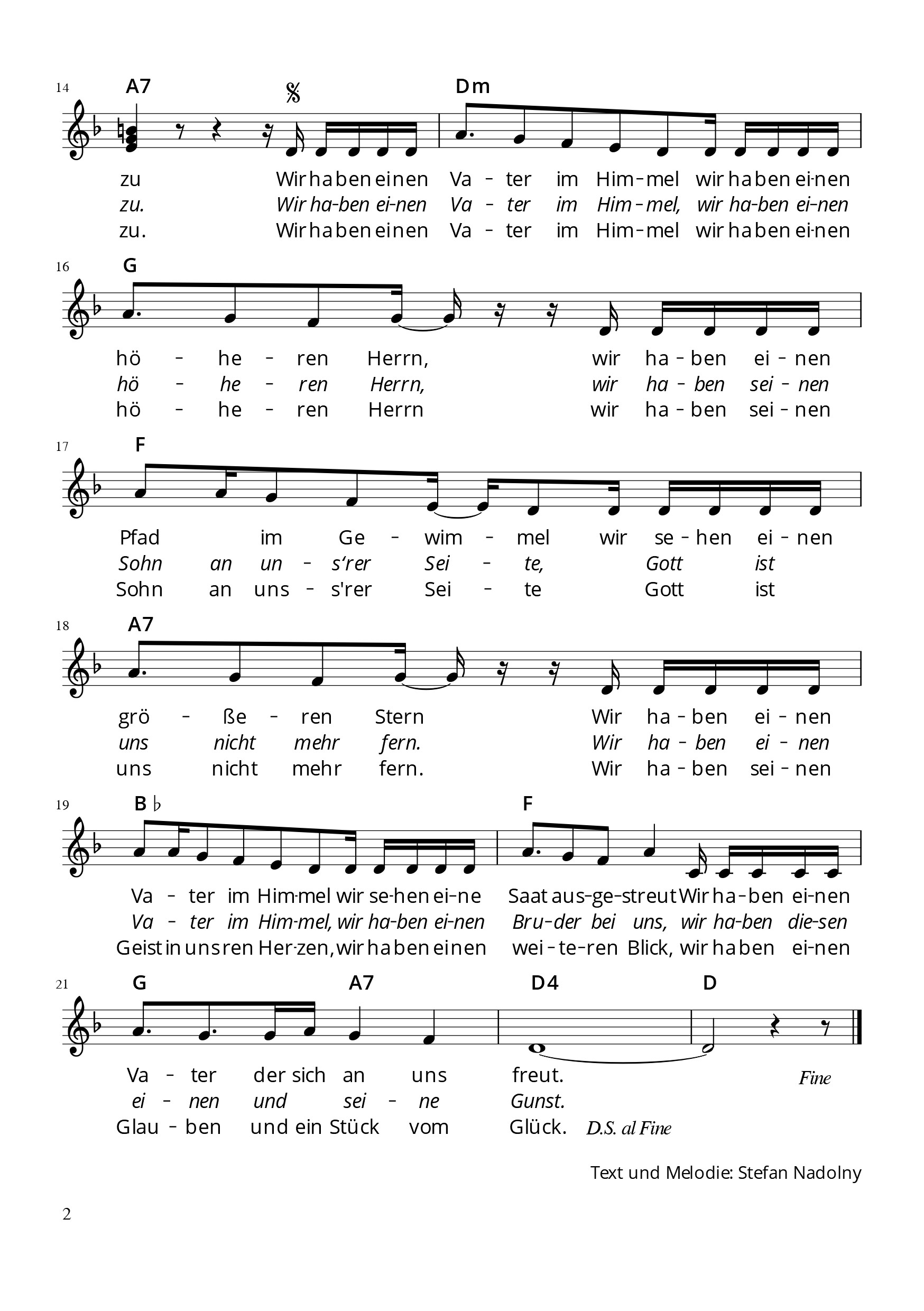 Vater im Himmel Zukunftsmusik